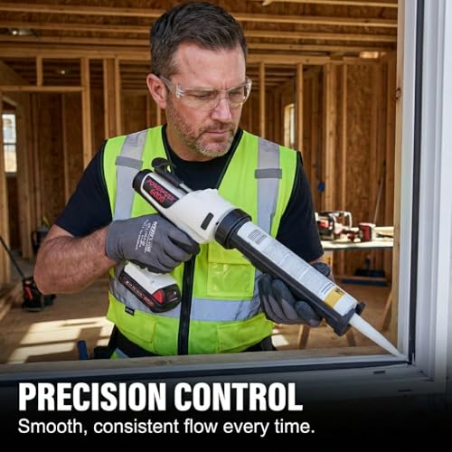 Heavy Duty Heavy Duty Caulking Gun | 18V Cordless Drive | 10oz I No Drip - size: 10oz / 300ml, style: Cordless 18V (6000M Series)