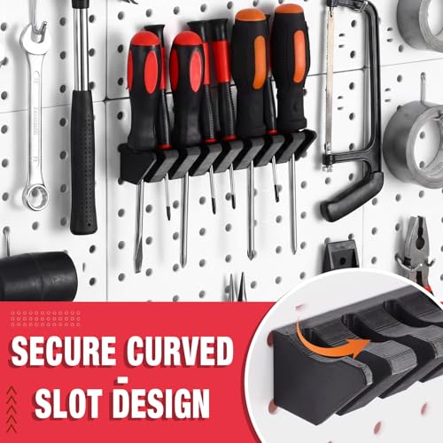 Novabright 1 Pc Black Pegboard Screwdriver Holder Pegboard Accessories - color: Black