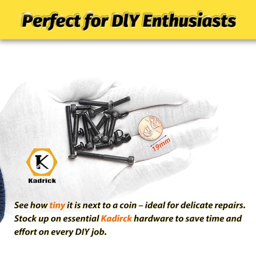 KADRICK 1580PCS M4 Screws Assortment,Hex Socket Button & Cap Head - size: M4 1580Pcs 6-40mm