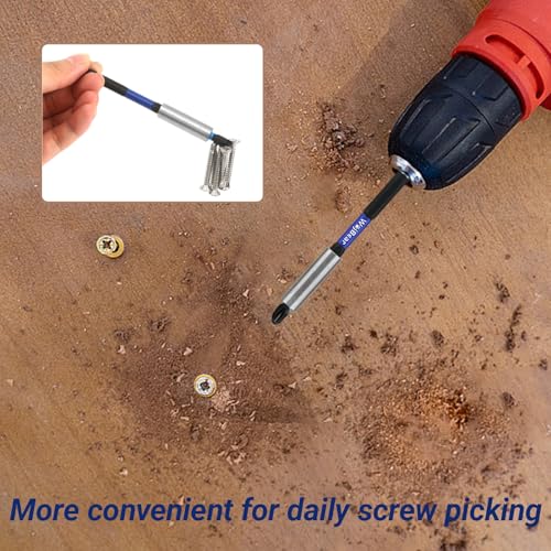 6 PCS Magnetic Extension Bit Holder Set, 2 * 3inch 2 * 4inch 2 * 6inch, Drill Bit Holder for Impact Driver with 6 PCS Screwdriver Bits, 2*PZ2 2*PH2 T20 TT20 - size: 2*3 \ 2*4 \ 2*6 inch