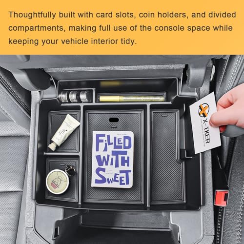 Center Console Organizer Tray for Power Sliding Armrest Console