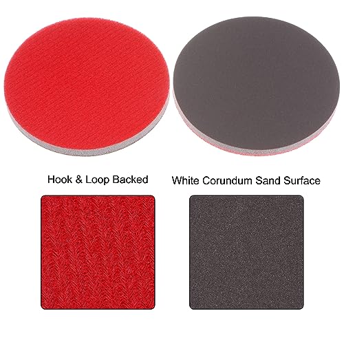 uxcell 40pcs 3 Inch Sanding Sponge Set 2000 Grit 3000 Grit Hook and Loop Sanding Disc Wet/Dry Polishing for Car Wood Drywall Metal (20pcs of Each Grit) - size: 2000 Grit 3000 Grit