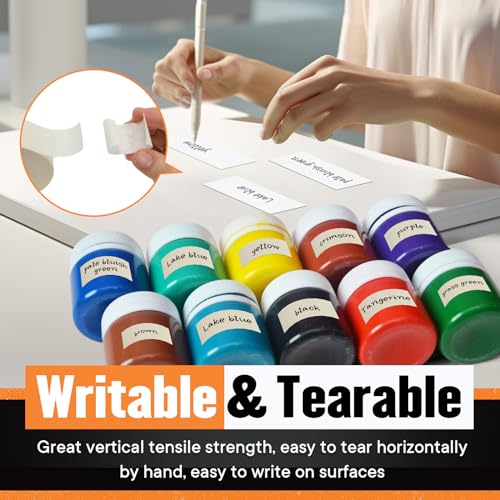 Beige White Masking Tape, 0.94 Inch Wide x 60 Yards, 6 Rolls - size: 0.94 Inch x 60 Yards