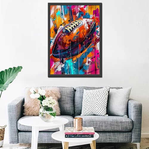 American Football Jigsaw Puzzle，Ball Sports 1000 Pieces Jigsaw Puzzles for Adults，27 x 20 Inches Puzzles ，HD Quality Banksy Graffiti Street Vibrant Puzzle Gift，Family Activity Perfect for Game Night - color: Banksy 02