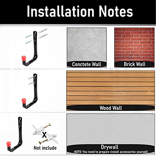 12 Pack Garage Hooks, 3.5Inch Utility Hooks, Heavy Duty Garage Storage Wall Hooks - size: 4.7 Inch x 3.5 Inch