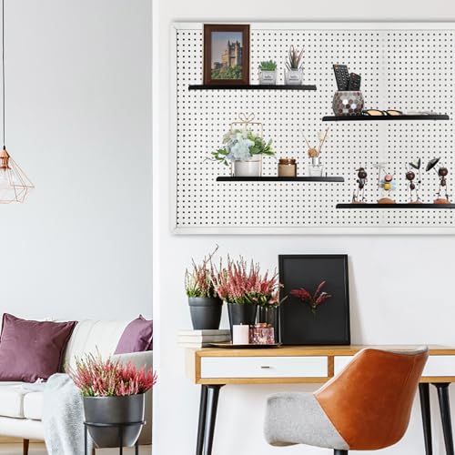 Kokone 2 Pack Metal Pegboard Shelves with Lip for 3/16 Inch(4.5mm) Paerture - size: 2 Pack
