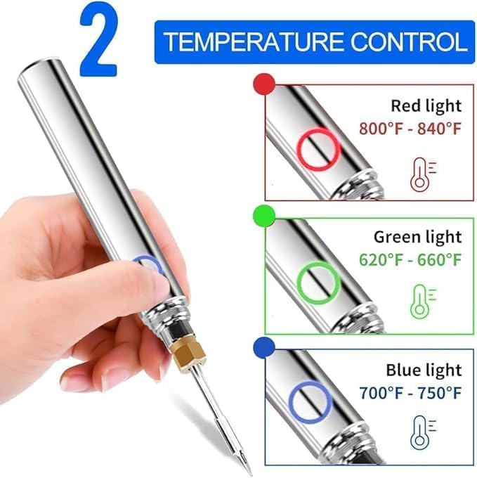 Rechargeable Thread Burner kit Digital Thread Zapper Tool Burning Pen For Beading Leather Craft Sewing Weaving And Stringing Molten Wax Carving Wooden Board Hot Stamping (black) - color: Black