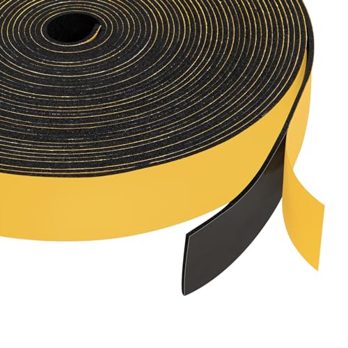 Yotache Neoprene Rubber Foam Tape 1 Inch Wide x 1/16 Inch Thick, 33 Ft - size: 1"x1/16"x33 FT