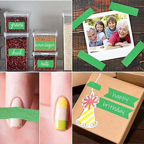 Green Painters Tape,0.7" x 60 Yards x 3 Rolls (180 Yards Total) - - color: Green, size: 0.7", 60 yards