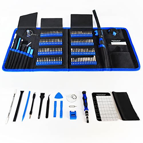 EFAITHFIX Screwdriver Sets 142-Piece Electronics Precision Screwdriver with 120 Bits Magnetic Repair Tool Kit for iPhone, MacBook, Computer, Laptop, PC, Tablet, PS4, Xbox, Nintendo, Game Console, etc - size: 142 in 1