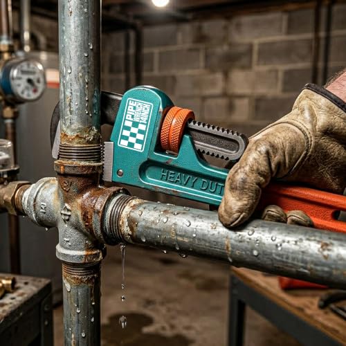 4Pcs Pipe Wrench, 8”,10",12”,14” Adjustable Straight Plumbing Wrench Set, High Drop-Forged jaws, Professional Pipeline Tool for Water Pipe Fittings, Mechanical assembly, Workshop Operations - size: 8.10.12.14inch