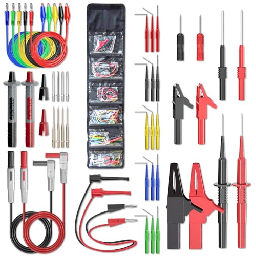 Goupchn 47PCS Multimeter Test Leads Kit with Replaceable Probes Set - style: 47PCS