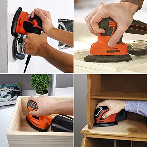Coceca Mouse Detail Sander Sandpaper Sanding Paper Assorted Sanding Pads 40 80 120 180 240 Grits (50pcs Mouse Sandpaper) - style: 50pcs：each 10 of40/80/120/180/240 grit