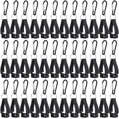 Leinuosen 36 Pcs Black Glove Clips for Work, Glove Holders Bulk - color: Black