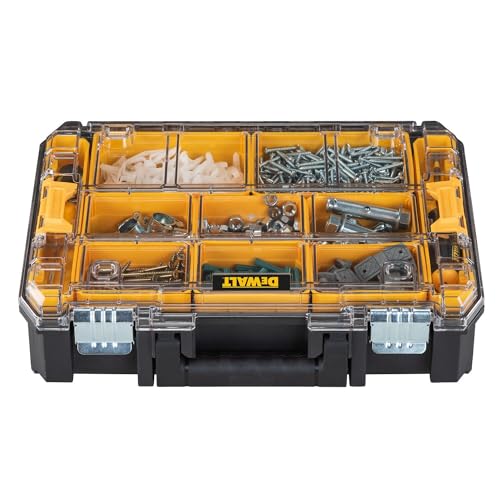 DEWALT TSTAK Tool Organizer,Small Parts and Screw Organizer Tool Box with Removable Compartments,(DWST17805),(Pack of 4) - size: 17.25" L x 13.25" W x 4.62" H (Pack of 4)