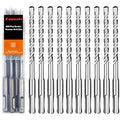 SDS Plus Rotary Hammer Drill Bit Set - 10-Piece 5/16" x 6" Concrete Masonry Drill Bits for Brick, Cement & Stone - Durable Alloy Tip, Fast Drilling - size: 5/16" x 6"