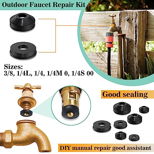 XBVV 37 Size 1075 Pcs Faucet Washers & O-Rings Kit & Plumbing Gasket 3-in-1 Home Universal Rubber Washers Assortment Kit for Faucet Hose Spigot Plumbing Seal Repair with Pick Hook