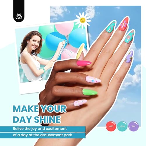 Beetles 85 Pcs Gel Nail Polish Kit with U V Light 55 Colors Gel Nail Kit - color: 0- 11 Color Outfits