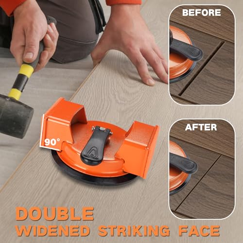REXBETI Floor Gap Fixer Tool, Plank Gap Repair Kit, Heavy Duty Suction Cup - size: 4