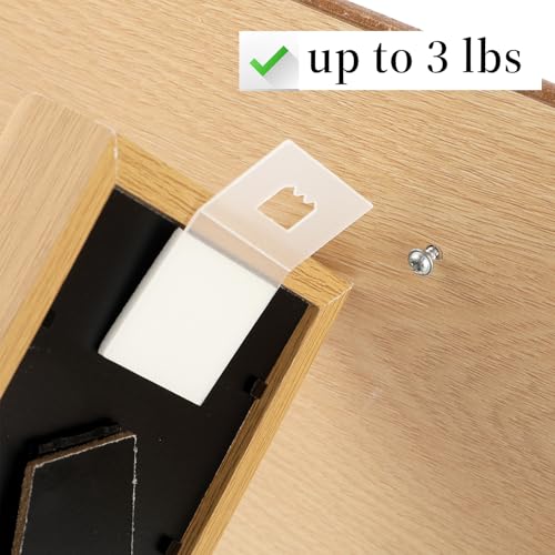 30pcs Adhesive Picture Hangers Plastic Sawtooth Poster Hanger No Nail Stick on Adhesive Picture Hanger No Hole Hanging Pictures Frame Hooks for Back of Frames