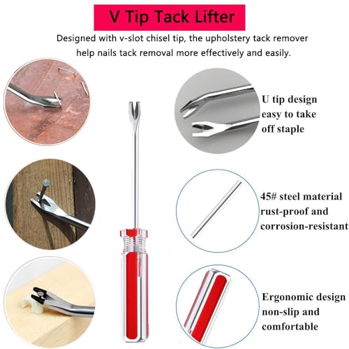 Upholstery and Construction Staple Remover with Tack Puller Tool, Nail Puller, Carpet Remover, for Removing All Kinds of Staples for Furniture, Wooden Case, Carton, Floor, Photo Frame （3pcs） - style: Style4