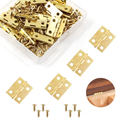 Small Hinges, 18 x 15 mm, Retro Brass, 30 Pcs - color: Gold(30pcs), size: 18 x 15mm