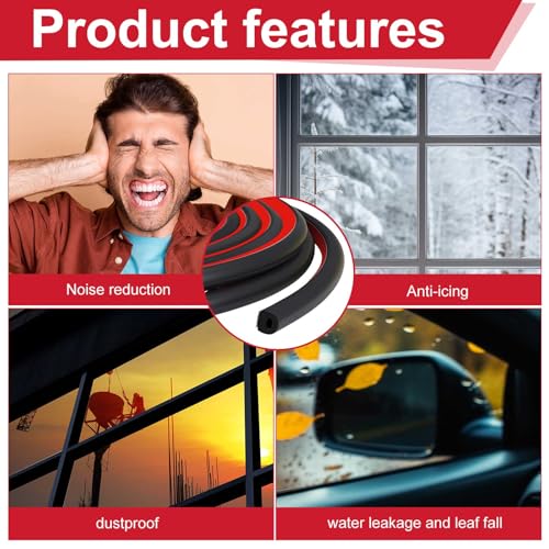 Pangda 35ft Foam Rubber D Shape Seal Strip 0.5" W x 0.5" H Self Adhesive EPDM Rubber Weather Stripping RV Slide Out Seal Heavy Duty Automotive Weather Stripping for Car Truck RV Boat Home - size: 35ft, style: 0.5" W X 0.5" H