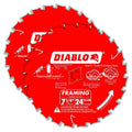 Diablo Tracking Point Circular Saw Blades - 7-1/4 in. 24-Tooth, 2-Pack | Ideal for Wood Cutting - TiCo Hi-Density Carbide, Perma-SHIELD coating, Low Vibration - D0724VPX
