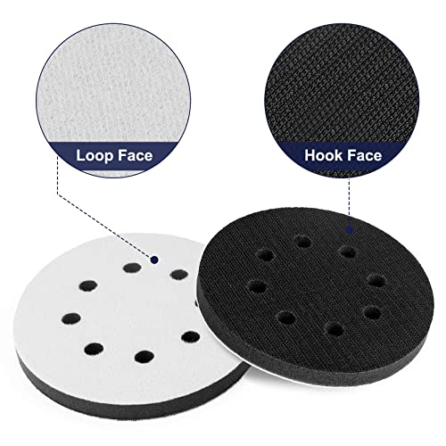 80pcs 5 inch 8 Hole Sanding Discs Hook and Loop 1500/2000/2500/3000/4000/5000/7000/10000 Grits Wet Dry Sandpaper with 2pcs Interface Pad for Random Orbital Sander Automotive Wood Metal Polishing - size: 5 Inch 8 Hole