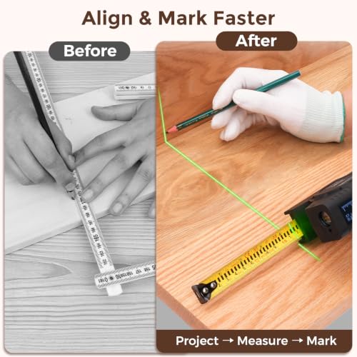393Ft Digital Tape Measure 3-in-1 Laser Tape Measure & 16ft Tape