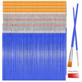 Smallbudi 300 PCS Small Paint Brushes Bulk for Kids Classroom - size: 150Flat+150round