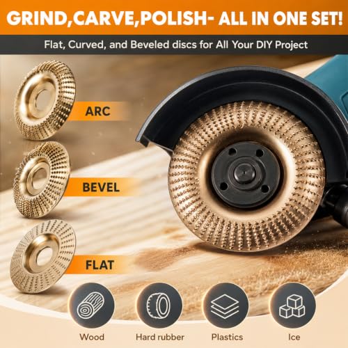 3PCS Tungsten Carbide Cutting Wheel,Angle Grinder Polishing Pad