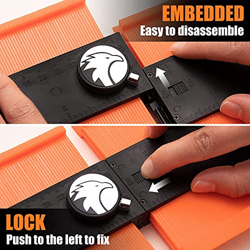 Saker Contour Gauge Profile Tool Set,Unlimited Connection 2PCS and Pencil - style: 2 Pieces Unlimited Connection Set