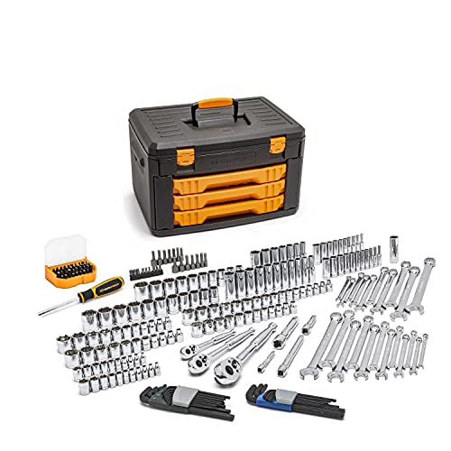 GEARWRENCH 219 Pc. Mechanics Tool Set in 3 Drawer Storage Box - 80940 - size: 219 Pc