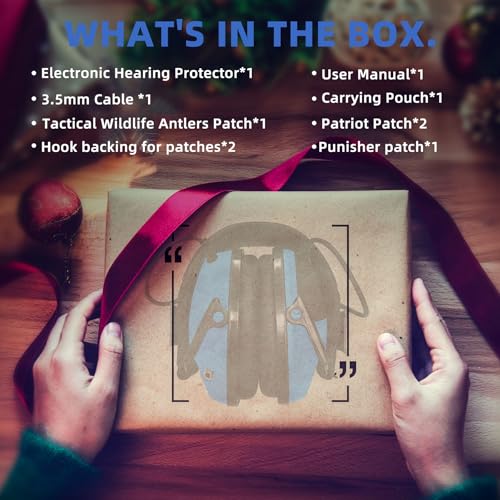 PROHEAR Electronic Ear Protection for Shooting with 4X Sound Amplification, Gun Range Hearing Protection Muffs, NRR 23dB Noise Reduction Headphones for Hunting, Blue - style: Electronic-blue