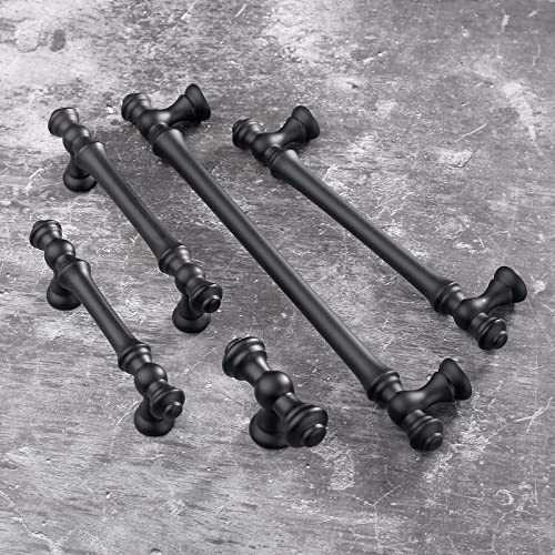 Asidrama 10 Pack 3 Inch(76mm) Matte Black Kitchen Cabinet Handles, Cabinet Pulls Kitchen Cabinet Hardware for Cupboard Drawer Pulls - color: Matte Black, size: 3" Hole Center, style: 10 Pack