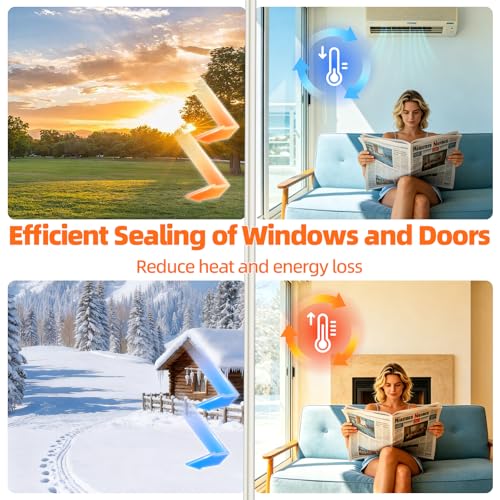9.8 Ft White V Shape Weather Stripping Door Seal for 0.24"-0.37" Gaps