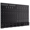 INCLY 226PCS Black Metal Pegboard Wall Organizer 48x36 Inch - color: Black, size: 48x36 Inch