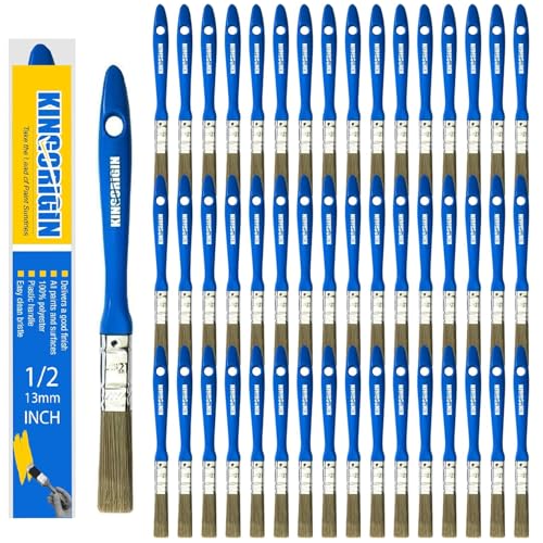 King Origin Small Paint Brush Set, 50 PCS, 1/2 Inch (13mm) - color: 50 Pack, 1/2 Inch