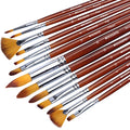 DUGATO Artist Paint Brush Set, 13-Piece Long Handle Oil Paint Brushes