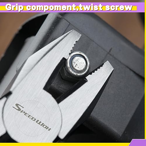 SPEEDWOX Mini Linesman Combination Pliers - Jewelry and Safety Wire Pliers - Screw Extractor and Removal Tool for Stripped Screws - style: Linemans Pliers