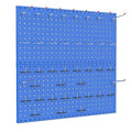 TORACK Metal Pegboard Wall Organizer 24"x24" 70 PCS Tool Storage Pegboards - color: Blue