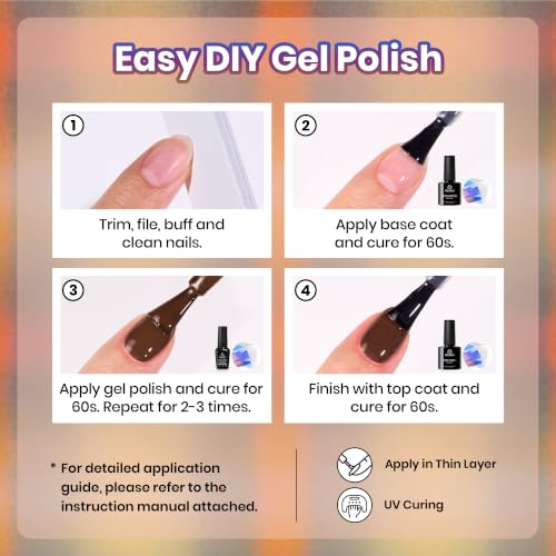 Beetles Fall Gel Polish Set, Fall Passage Collection, 25 Autumn Colors - color: Fall Passage - 25 Colors