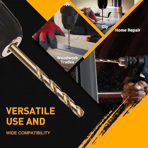 1/8 Inch Cobalt Drill Bits, 13 Pack of M35 HSS,135 Degree Tip,Jobber Length Twist Drill Bit Set for Hard Metal, Stainless Steel drill bits,Cast Ironhardened steel drill bits, with Storage Case - style: 1/8-13pcs