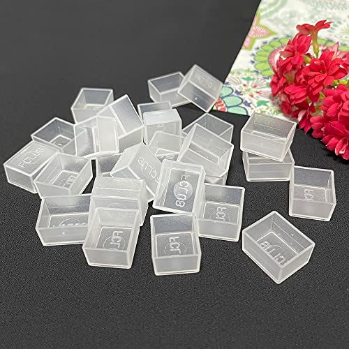 FCLUB 48PCS Transparent Watercolor Half Pans, Empty Paint Pans - style: 48Pcs Transparent Half Pans