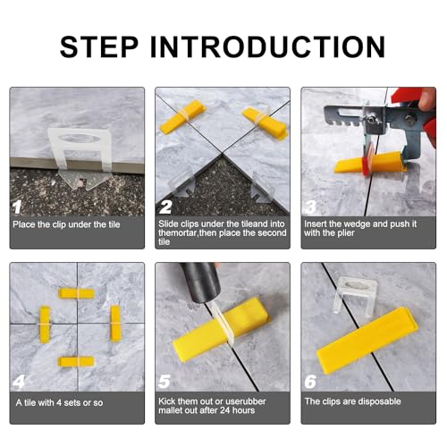 Tile Leveling System Clips 1/8" Tile Leveler Clips 1/8 tile spacer 3.0mm tile clips DIY Tile Leveler Spacers 2000 Pcs for Professional Ceramic Tile and Stone Installation - size: 1/8 3.0mm Tile Clips