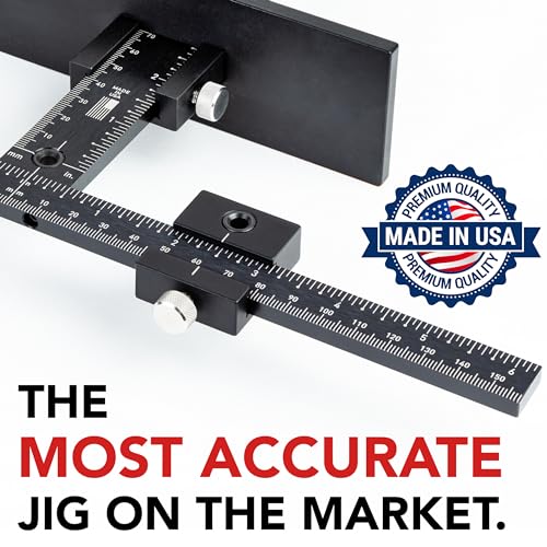True Position Tools PRO Cabinet Hardware Jig - Install Drawer Front Handles and Knobs Faster - Made in USA - Hand Calibrated - size: PRO