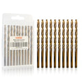 Luckyway 3/16 Inch Cobalt Drill Bits (10 Pack), M35 HSS Metal 3/16" Drill Bit Titanium Coated for Hard Metal, Stainless Steel, Cast Iron, Wood and Plastic, with Storage Case - style: 3/16" (10Pcs) Cobalt Drill Bits