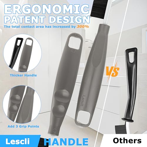 2026 NEW Ergonomic Anti-Slip Handle Grout Brush, 4Pcs Crevice Cleaning Brush, Hard Bristle Multi-Purpose Cleaning Tools, Small Cleaning Brush for Household Use Kitchen Bathroom, Right Hand - size: 4Pcs, style: Right Hand
