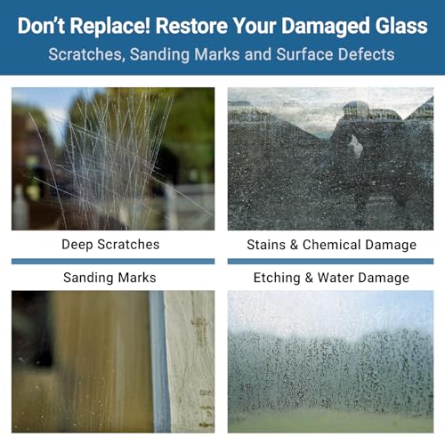 GLASS POLISH DIY Glass Scratch Removal Kit 3” (75mm) - Effective Glass Polishing with Drill or Polisher, Repairs Deep Scratches, Removes Surface Damage and Restores Original Clarity & Shine - size: 3 inch (10 Abrasives)